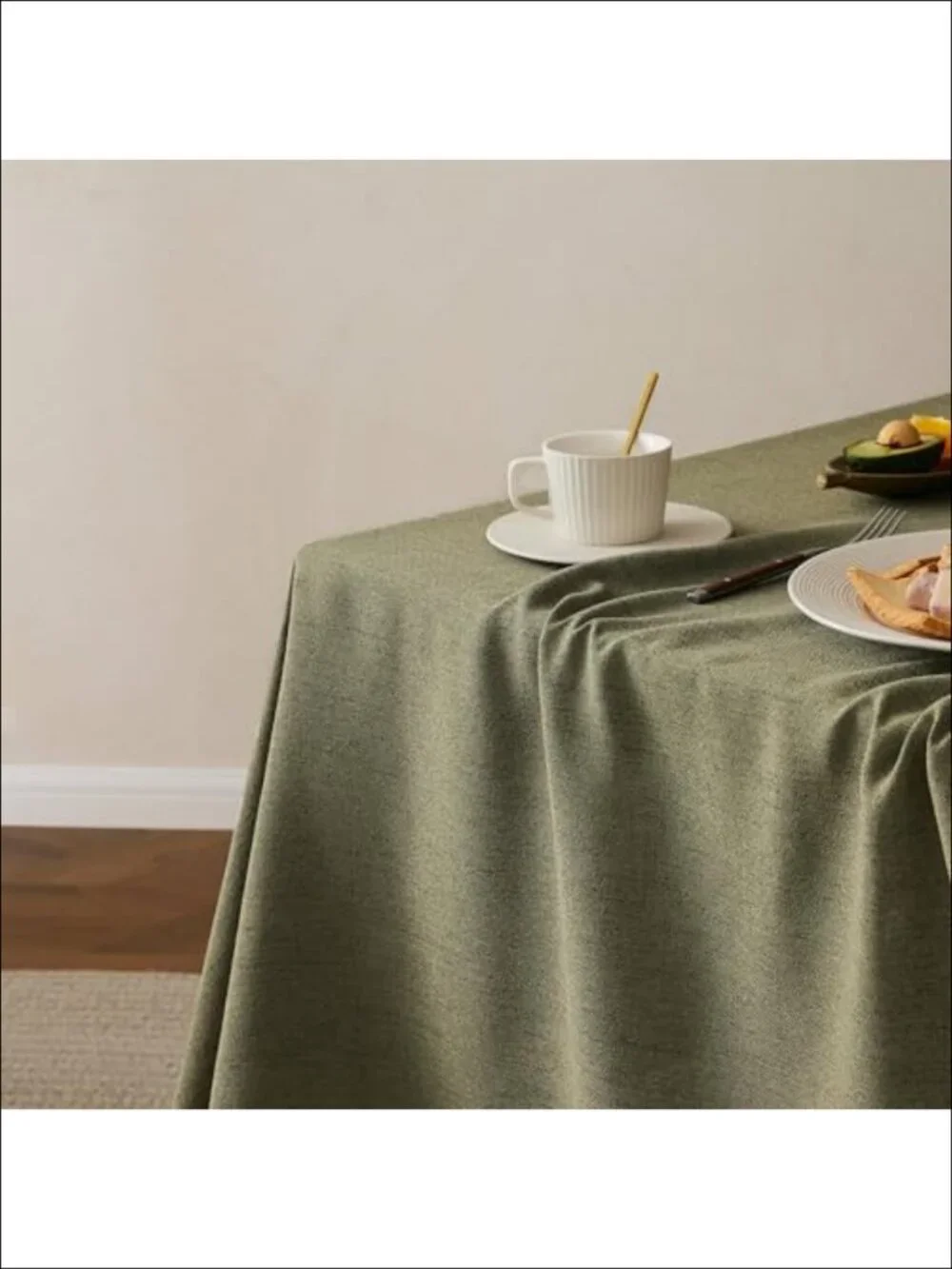 Linen Cotton Blend Tablecloth 60x104 Inch Rectangular Farmhouse